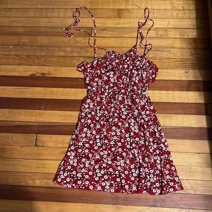 Red flower Sun dress